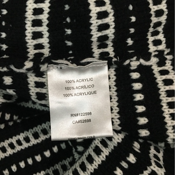 BELLEFLEUR Chiffon Trim Knit Striped Snap Down Cardigan Sweater - Women’s XL - Picture 12 of 14